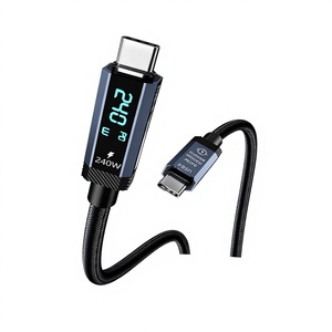 <span class=keywords><strong>Cable</strong></span> USB C <span class=keywords><strong>de</strong></span> <span class=keywords><strong>Carga</strong></span> Rápida <span class=keywords><strong>de</strong></span> 240 W con Pantalla Digital, <span class=keywords><strong>Cable</strong></span> <span class=keywords><strong>de</strong></span> <span class=keywords><strong>Carga</strong></span> Trenzado Tipo C para iPhone, <span class=keywords><strong>iPad</strong></span> y MacBook - Product Image 1