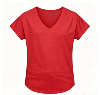 T-shirts pour femmes à manches courtes en coton 100% OEM pour la promotion