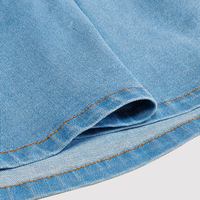 Robe en jean grande taille de haute qualité à manches courtes pour femme