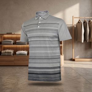 Premium Polyester Spandex Knitted Golf for Shirts Customized High Quality Plus Size Tees Printed Pattern 4-Way <b>Stretch</b> <b>Men</b> - Product Image 3