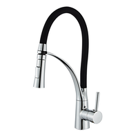 Nouvelle Arrivée, Vente Chaude : Robinet de Cuisine Extensible en Alliage de Zinc Doré, Mitigeur Eau Chaude et Froide