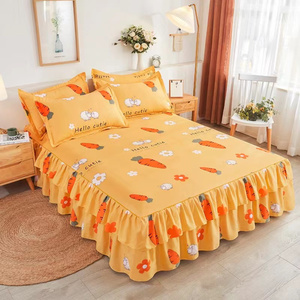 ผ้าคลุมเตียงขนาดควีนไซส์ผ้าปูเตียงนุ่มผ้าปูที่นอนพร้อมปลอกหมอน R1461 - Product Image 6