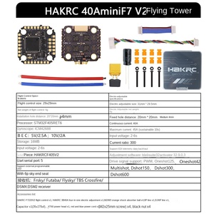 Contrôleur <span class=keywords><strong>de</strong></span> <span class=keywords><strong>vol</strong></span> Hakrc F722 32 bits avec réglage électronique 40A pour drone FPV, mini-tour volante, compatible Dajiang O4, simulation numérique - Product Image 5