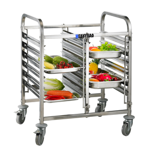 Heavybao 15-Tier Stainless Steel Baking Rack Trolley 1/1 GN Food <strong>Pan</strong> <strong>Holder</strong> for Hotels and Restaurants - Product Image 6
