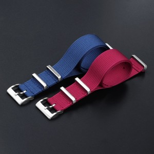 Bracelet de montre en nylon HUANLONG 20 mm/22 mm, une seule pièce, réglable, côtelé, respirant, robuste - Product Image 4