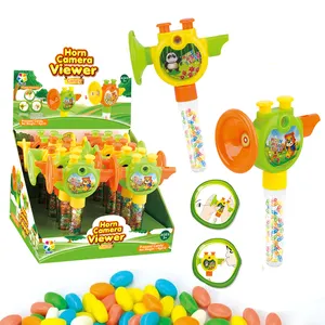 Koscher Halal Cartoon Tierhorn Kamera Viewer Candy Toys Whistle Süßwaren Süßigkeiten Neuheit Spielzeug