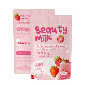 Polvo de fresa Original de alta calidad, grano de leche instantánea, colágeno, fibra dietética conservada, polvo blanqueador, bolsa de brillo - Product Image 4