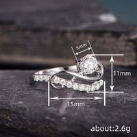 Bagues en Zircon Rondes au Design Ligne Fine Style Luxe Léger Européen et Américain, Bijoux de Fiançailles pour Femmes, Bagues Tendance