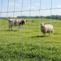 Heetgedoopte gegalvaniseerde boerderijomheining, veefieldomheining, vastgeknoopte draadgaas, zwaarlast veefensterrol