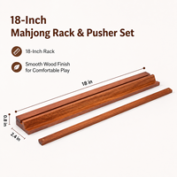 Supports magnétiques en bois pour tuiles de Mahjong avec poussoirs magnétiques, accessoire de jeu de Mahjong en bois pour table de Mahjong américain