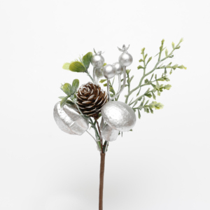 Rama Artificial con cono de pino y bayas, decoración para decoración navideña - Product Image 2
