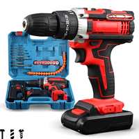 Ensemble perceuse à percussion et visseuse sans fil portative à batterie lithium, mini perceuse, kit de tournevis 12V/18V/36V, qualité industrielle