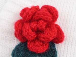 Cárdigan de Punto Floral 3D para Mujer, Cuello en V, Manga Larga, Botones, Corte Holgado, Color Blanco con Apliques de Flores, a la Moda - Product Image 4