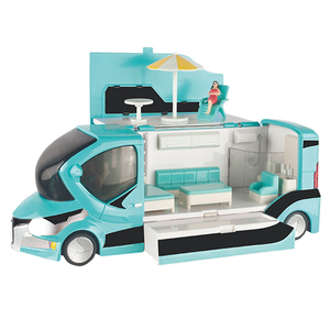 1: modèle de caravane de voyage en alliage à échelle 20, jouets KDW <span class=keywords><strong>Mini</strong></span> moulé sous pression en métal, ensemble de jouets de véhicule de vacances de tourisme - Product Image 2