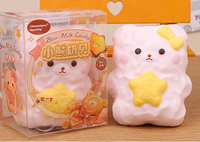 H Chameleon Squishy Ours en peluche, texture douce et tendre, parfait pour soulager le stress, avec fonction de récupération lente et élastique