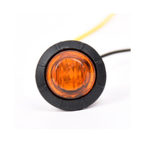 Feu de position latéral rond à LED bleu vert blanc rouge ambre 24V pour camion remorque camping-car moto étanche