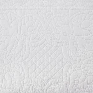 Ensemble de 6 housses de lit réversibles en tissu blanc matelassé, style simple pour la maison - Product Image 6