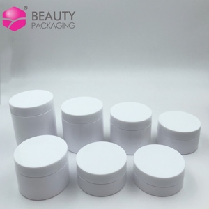 Bocca larga 50ml 80ml 100ml 120ml 150ml 180ml 200ml 250ml contenitore bianco vaso di <span class=keywords><strong>plastica</strong></span> vuoto per imballaggio cosmetico crema - Product Image 1