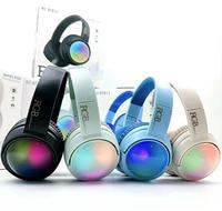 Casque HZ-BT911, éclairage RGB tendance, casque sans fil pliable, écouteurs lumineux, cadeau