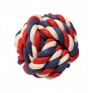 Pelotas para masticar para mascotas, juguetes para la dentición de cuerda de algodón, tamaño pequeño, limpieza de dientes para perros y gatos - Product Image 5