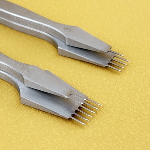 Алмазная резка «сделай сам», стальные зубья ручной работы для полировки, французское скошенное плоское долото, резьба, кожевенное ремесло, перфоратор - Product Image 4