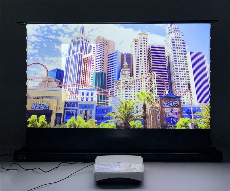 Pro vividstorm 120 inch Электрический напряжения напольное ограждение для UST ALR Лазерный Проектор моторизованный 4K HD Ultra short throw киноэкран