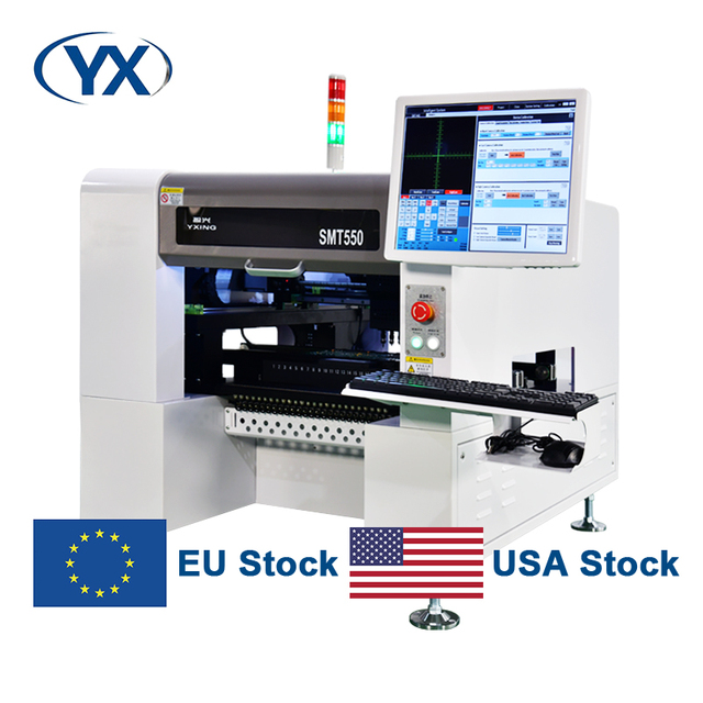 Stock in EU Automatic PCB Production Machine SMT550 Electronic Components Making Wtih 50feeders and 4heads
