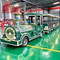 Train électrique d'attraction à 27 places, train sans rails pour adultes - Atractions pour centres commerciaux et parcs d'attractions