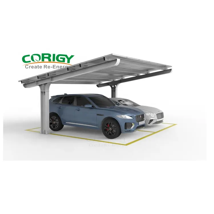 CORIGY Carbon Steel Solar Carport Structure Solar Car Port For Home 10KW 20 KW Soar Carport Mounting System