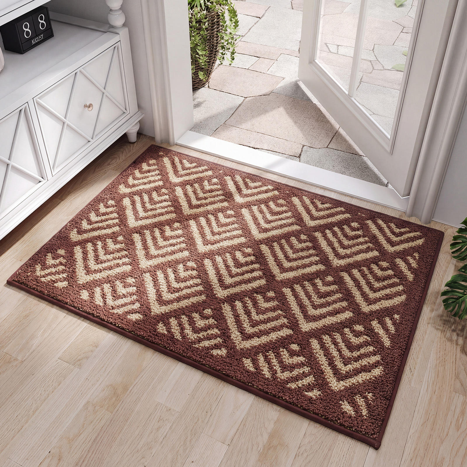 Boucles hautes et basses - marron superposé