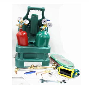 Kit de soldadura a gas portátil estilo americano, oxígeno de 4L, acetileno de 2L, soplete y kit de cilindros para sistemas HVAC. - Product Image 5