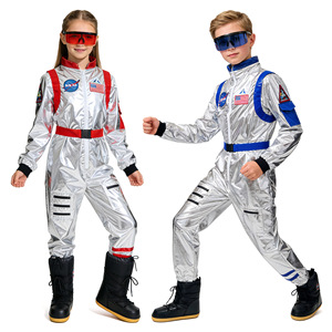 Disfraz de Astronauta Yi Xiaoyi, Traje Espacial Plateado para Niños, Transpirable, para Fiestas de Halloween y Actuaciones - Product Image 1