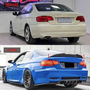 PSM Rear <b>Wing</b> Spoiler For 2005-2011 BMW E92 Glossy <b>Black</b> ABS Trunk Lip - Product Image 2