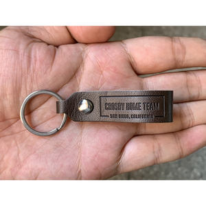Llavero con Logotipo Personalizado, Llavero de Aleación de Zinc y Cuero PU Barato, Llaveros de Cuero de Alta Calidad - Product Image 3