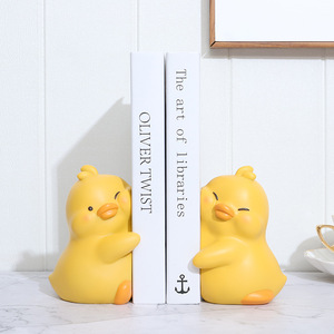 Vente en gros de décorations de table d'animaux mignons personnalisés Statue d'éléphant de canard serre-livres pour salle d'étude - Product Image 2