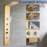 Système de douche mural multifonctionnel de luxe en acier inoxydable (SUS) à température réglable pour salle de bain, fabriqué à Kaiping