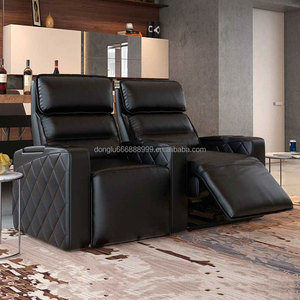 Ensemble <span class=keywords><strong>de</strong></span> canapés inclinables à double appui-tête en cuir véritable moderne pour la maison, l'hôtel, le bureau, les salles <span class=keywords><strong>de</strong></span> cinéma - pour une utilisation dans le salon - Product Image 1