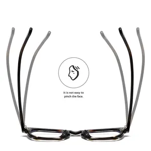 إطار نظارات أسيتات كلاسيكي أنيق للرجال، موديل ريترو 56006 مضاد للضوء الأزرق، نظارات بصرية بالجملة - Product Image 5