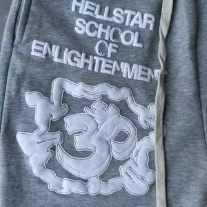 <span class=keywords><strong>Pantaloni</strong></span> da <span class=keywords><strong>Jogger</strong></span> <span class=keywords><strong>bianchi</strong></span> grigi personalizzati 100% cotone Terry High Street <span class=keywords><strong>pantaloni</strong></span> della tuta a gamba larga con stampa Casual a vita media - Product Image 6