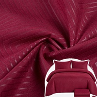 Tissu en microfibre gaufrée 100% polyester, doux et lisse, pour la literie, motif géométrique, matériau pour ensembles de housses de couette et de taies d'oreiller