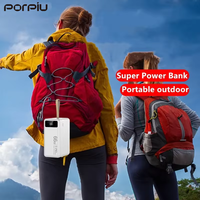 Batterie externe super grande capacité 200000 mAh avec prise Type-C, charge rapide 66W, câble intégré à quatre fils, LED extérieure, Micro USB