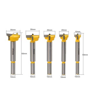 Lot de 5 guides de perçage pour charnières, foret Forstner de 20 mm, pour perçage de trous de porte dissimulée de type coupelle, en carbure, pour maçonnerie, avec <span class=keywords><strong>mandrin</strong></span> hexagonal <span class=keywords><strong>SDS</strong></span> - Product Image 3