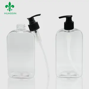 Empty Plastic Pump Bottles Dispenser 4 Pack 16oz/500ml Portable Clear  BPA-Free Cylinder Shampoo Lotion Hand Pump Bottle Durable Refillable  Containers