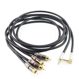 Câble répartiteur en Y de haute qualité 1m PVC 3,5 mm Jack stéréo TRS vers 2*<span class=keywords><strong>RCA</strong></span> pour HDTV, projecteur de voiture, lecteur DVD - Product Image 4
