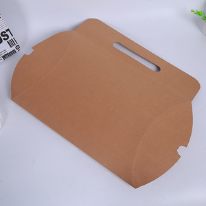 Tùy Chỉnh Logo Giấy Kraft Lớn Gối Hộp Với Die Cut Xử Lý/Cửa Sổ - Product Image 2