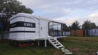 Villa préfabriquée mobile de luxe anti-sismique, maison capsule imperméable, hôtel, cabine préfabriquée isolée, pod de couchage