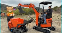 Mini-dumper hydraulique sur chenilles Antspower 2026 homologué CE, motorisé par un moteur à essence de 13,5 CV, capacité de charge de 600 kg