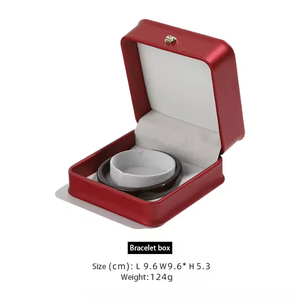 Custom Printed Logo Rectangle Elegant Leather Jewelry <b>Box</b> for <b>Rings</b> Necklace Packaging - Product Image 5