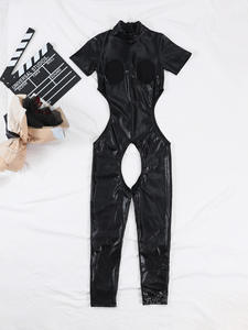 Sexy Damen Dessous Mode Lackleder Lange Hosen Cut-Out Pole Dance Jumpsuits Europa und Amerika Großhandel Leder Sexy Dessous - Product Image 6