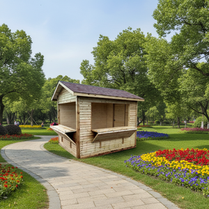 Casa de Madera Personalizada para Jardín Exterior, Resistente a la Corrosión, Móvil y Ensamblable, como Cuarto de Herramientas, Quiosco de <span class=keywords><strong>Venta</strong></span> o Caseta de Seguridad - Product Image 3